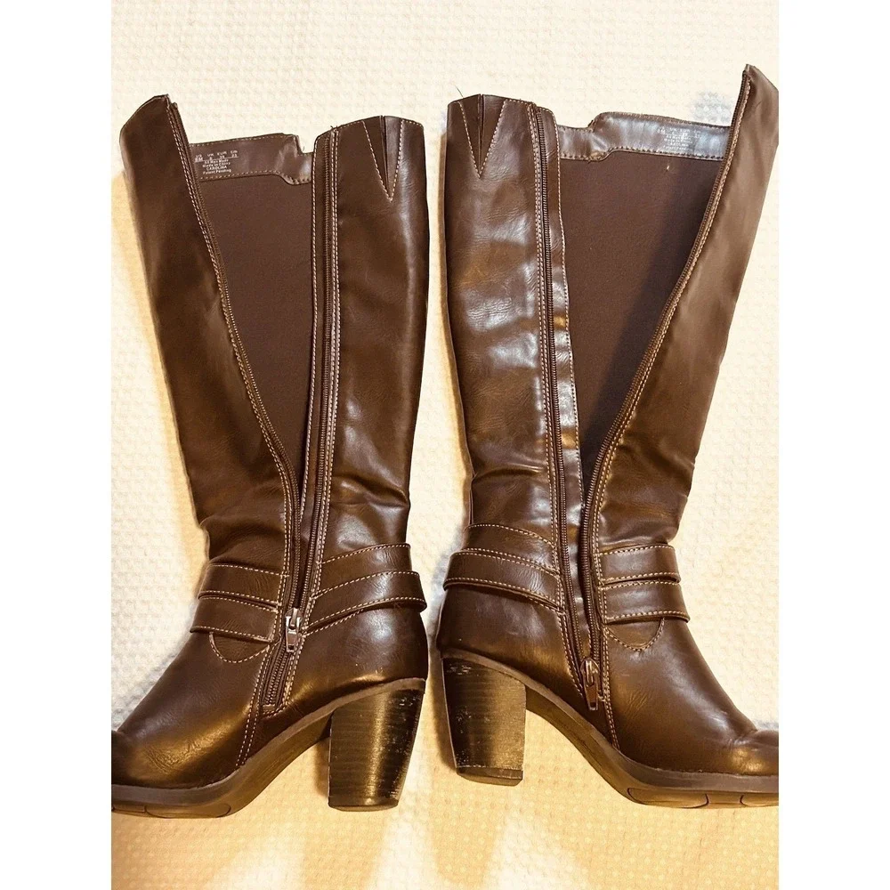 Natural‎ Soul by Naturalizer Size 8M Carolina Riding Knee High Boots - Brown
